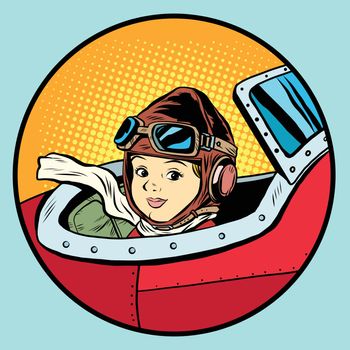 Child pilot plane game dream aviation
