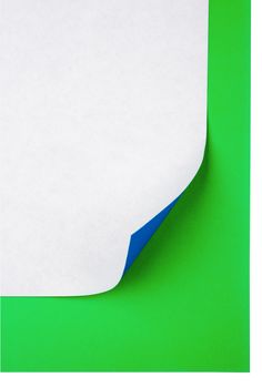 Colorful note paper with curl