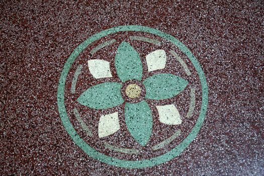 Decorative floor in Daya Dan, one of the houses established by Mother Teresa and run by the Missionaries of Charity, Kolkata
