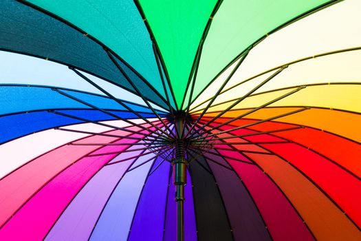 The colors of the rainbow umbrella