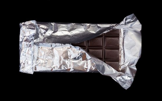 the chocolate in foil 
