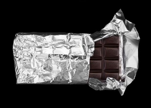 the chocolate in foil 