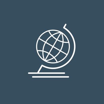 Terrestrial globe wireframe icon