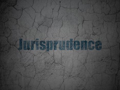 Law concept: Jurisprudence on grunge wall background