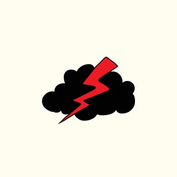 Thunderstorm lightning weather icon