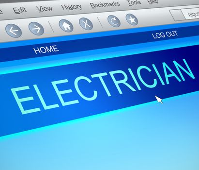 Electrician online concept.