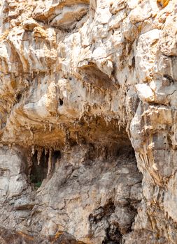 Stalactites and stalagmites Amalfi Coast, Italy.