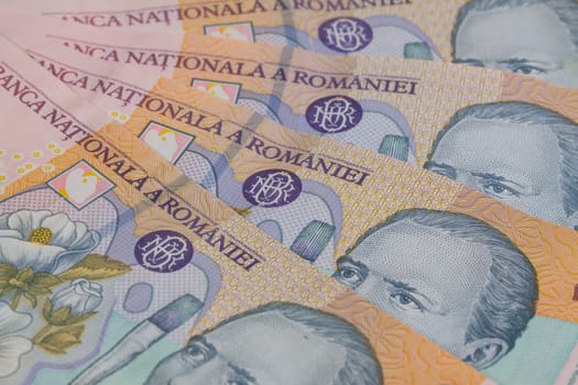 Different Romanian Lei Banknotes 