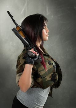 Attractive Woman Soldier