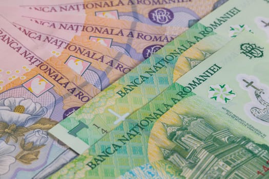 Different Romanian Lei Banknotes 