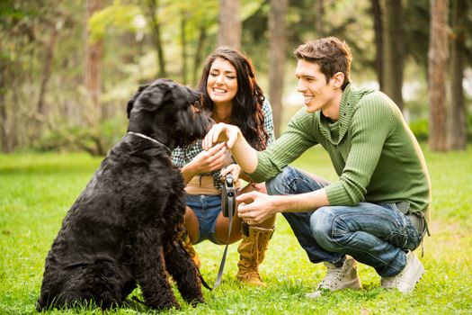 Young Couple With Dog
