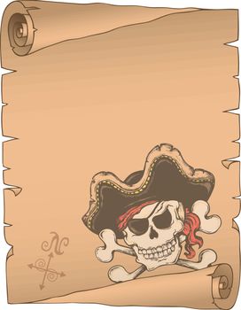 Parchment with pirate thematics 2