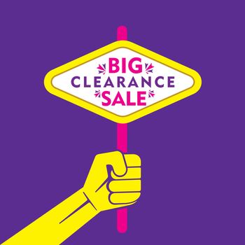 big clearance sale banner or poster design vector