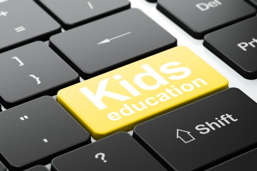 Education concept: Kids Education on computer keyboard background