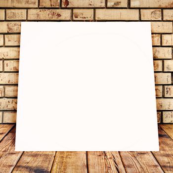 Blank square poster as copy space for mock up design