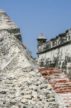 wall and bartizan at San Fernando de Bocachica Fort