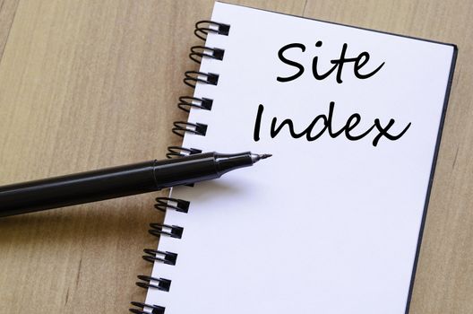 Site index write on notebook