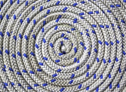 Circular spirally of nautical rope