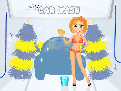 girl sexy car wash