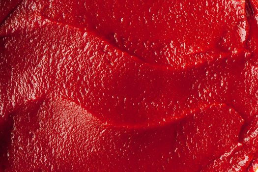 Tomato paste texture close-up
