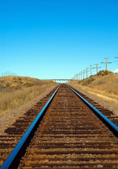 Railroad Tracks Across The Plains