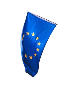Flag of Europe isolated over white background