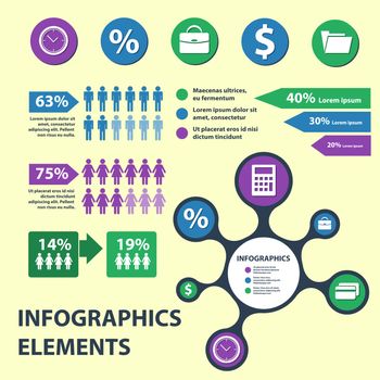 Business Infographics circle origami style. can be used for workflow layout, banner, diagram, number options, step up options web design. Vector