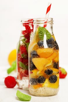 Detox fruit infused flavored water