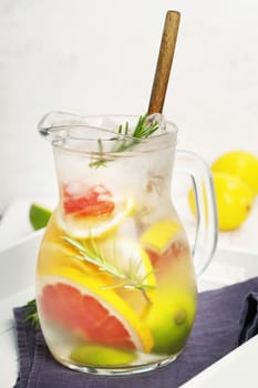 Detox citrus infused flavored water.
