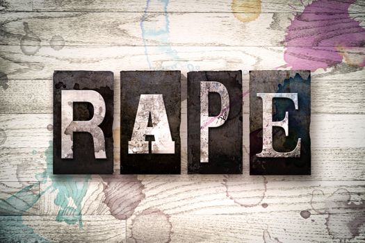 Rape Concept Metal Letterpress Type
