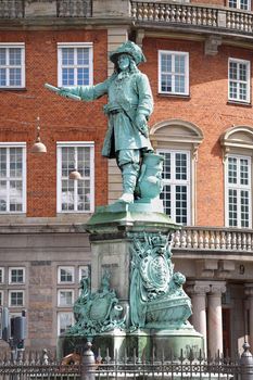  Statue Danish-Norwegian admiral Niels Juel in Copenhagen, Denma