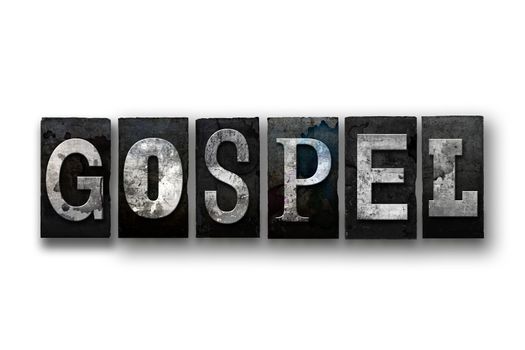 Gospel Concept Isolated Letterpress Type