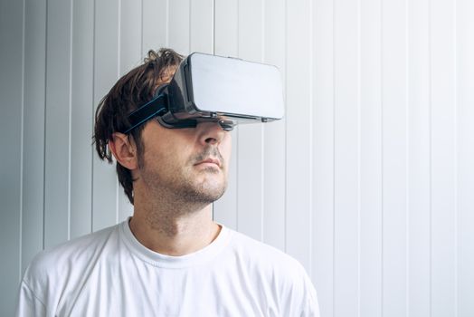 Man with VR goggles