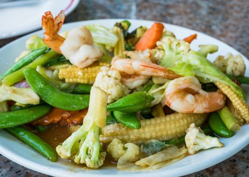 Thai food, stir fried vegetables