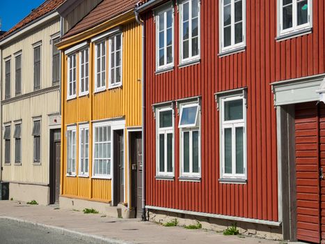 Wooden houses in Trondheim, Norway