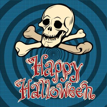 Happy Halloween skull and bones