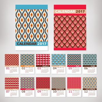2017 year stylish calendar vector illustration 
