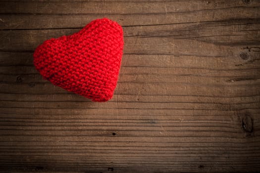 Handmade knitted heart 