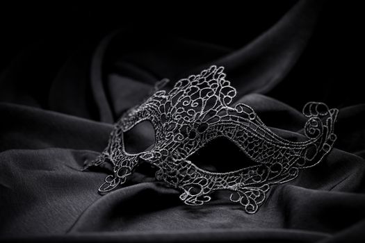 Black crochet carnival mask