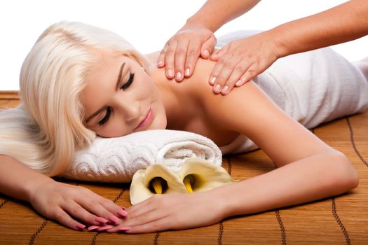 Relaxation pampering shoulder massage spa