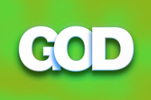 God Concept Colorful Word Art
