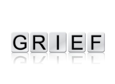 Grief Isolated Tiled Letters Concept and Theme