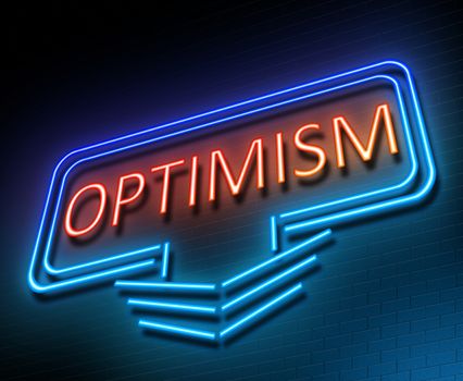 Optimism sign concept.