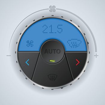 Air condition gauge with blue lcd and three buttons