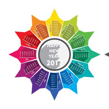creative new year 2017 calendar design