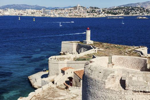 Lighthouse on If island in Marseille