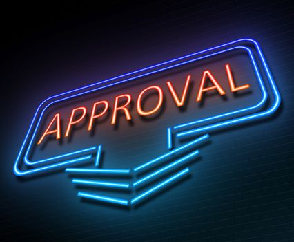 Approval sign concept.