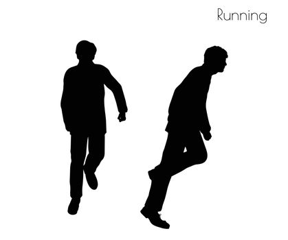 EPS 10 vector illustration of man in Running pose on white background
