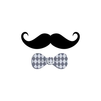mustache bow tie