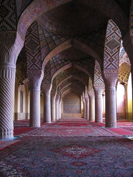 Interior of Nasir ol Molk Mosque, Shiraz